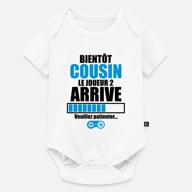 bientôt cousin le joueur 2 arrive annonce cousin - Body à manches courtes Premium Bébé - blanc