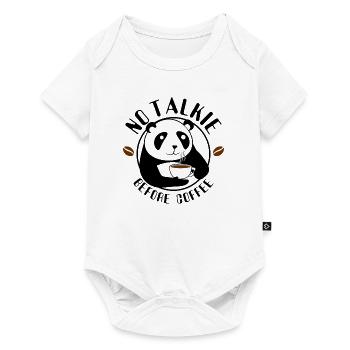 No talkie before coffee espresso morning - Baby Premium short-sleeve bodysuit - white - Front