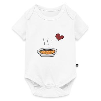Essen Suppe - Baby Premium Kurzarmbody - Weiß - Vorne