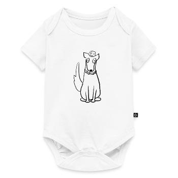 chien éveillé chien - Body à manches courtes Premium Bébé - blanc - Devant