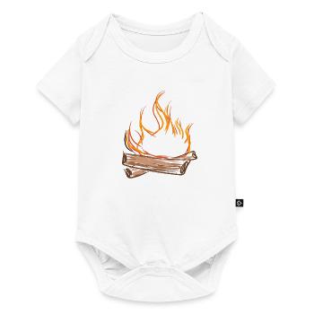 Feu de camp - Body à manches courtes Premium Bébé - blanc - Devant