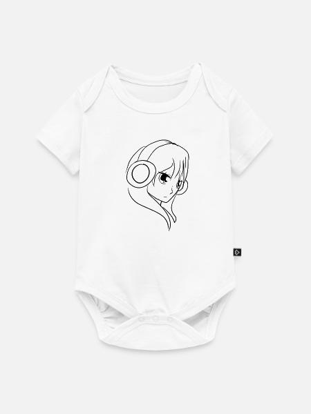 manga anime - Baby Premium Kurzarmbody - Weiß