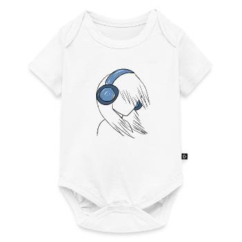 manga sound - Baby Premium Kurzarmbody - Weiß - Vorne
