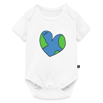 changement climatique cœur protection du climat climat terre - Body à manches courtes Premium Bébé - blanc - Devant