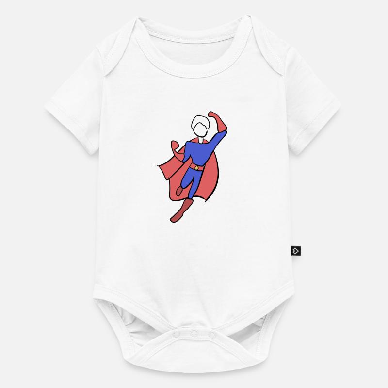 superheld held symbol mann retter - Baby Premium Kurzarmbody - Weiß
