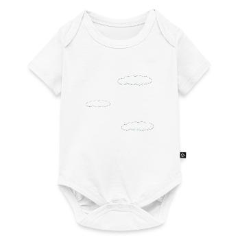 sky background three clouds - Baby Premium short-sleeve bodysuit - white - Front