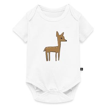 small deer animal symbol cartoon - Baby Premium short-sleeve bodysuit - white - Front