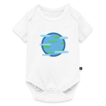 Cartoon Earth Symbol World Circle - Baby Premium short-sleeve bodysuit - white - Front