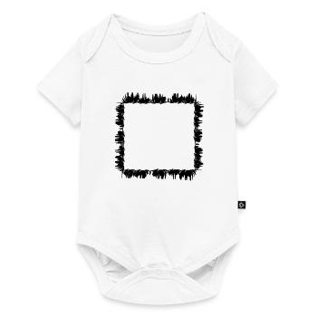 square square frame grass - Baby Premium short-sleeve bodysuit - white - Front