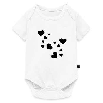 Pattern Heart Heart Symbol - Baby Premium short-sleeve bodysuit - white - Front