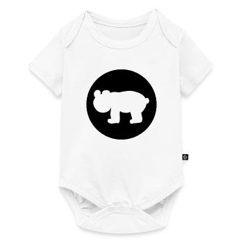 Circle Bear Animal Symbol - Baby Premium short-sleeve bodysuit - white - Front