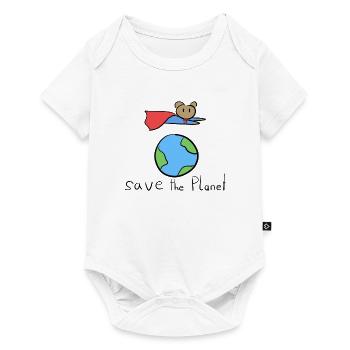 save the planet earth symbol hero fly - Baby Premium short-sleeve bodysuit - white - Front