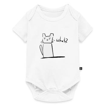 Cat confused cute animal - Baby Premium short-sleeve bodysuit - white - Front