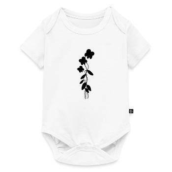 plante à fleurs symbole plante - Body à manches courtes Premium Bébé - blanc - Devant