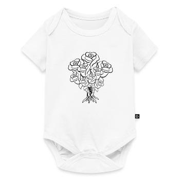 Bouquet Flowers Plant Symbol - Baby Premium short-sleeve bodysuit - white - Front