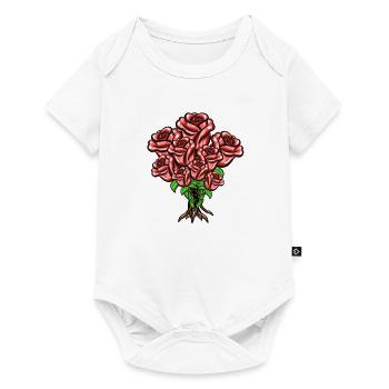 Bouquet Cartoon Rouge Symbole - Body à manches courtes Premium Bébé - blanc - Devant
