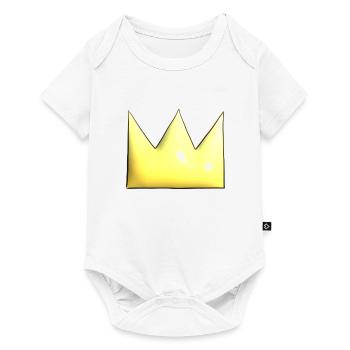 Golden Crown Cartoon Symbol Form - Baby Premium short-sleeve bodysuit - white - Front
