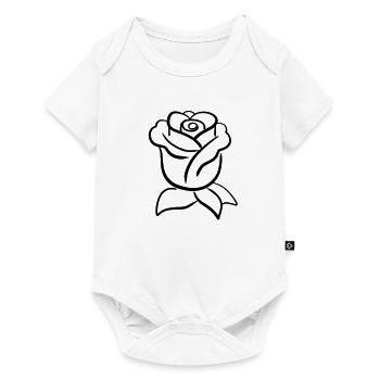 Flowering Symbol Shape Rose Plant - Baby Premium short-sleeve bodysuit - white - Front