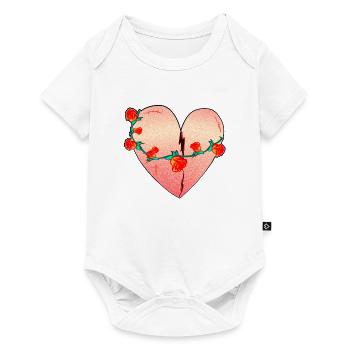Heart Rose Scars Red Symbol - Baby Premium short-sleeve bodysuit - white - Front