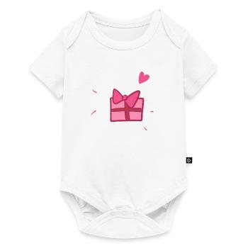 Gift Pink Symbol Christmas Heart - Baby Premium short-sleeve bodysuit - white - Front