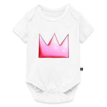 Pink Crown Cartoon Symbol Shape - Baby Premium short-sleeve bodysuit - white - Front