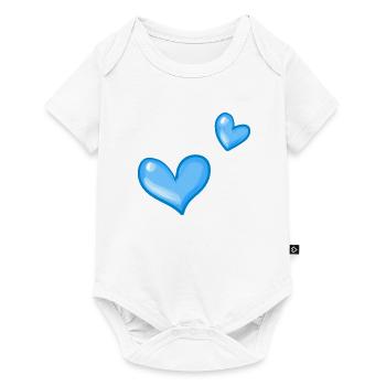 Two Blue Hearts Heart - Baby Premium short-sleeve bodysuit - white - Front