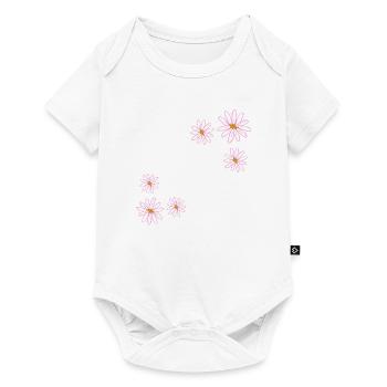 Pink flowers flowers plants flower - Baby Premium short-sleeve bodysuit - white - Front