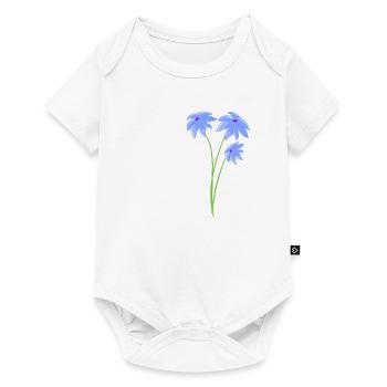 Planter des plantes à fleurs violettes - Body à manches courtes Premium Bébé - blanc - Devant