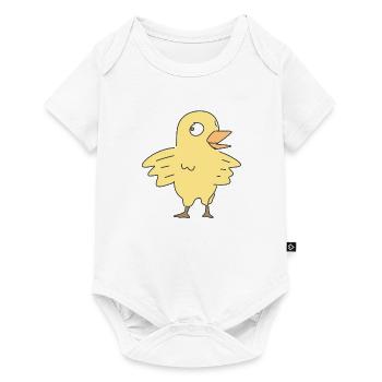 Bird Chick Symbol Cartoon Animal - Baby Premium short-sleeve bodysuit - white - Front