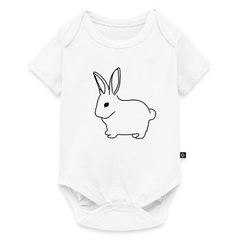 Lapin animal symbole mammifère - Body à manches courtes Premium Bébé - blanc - Devant