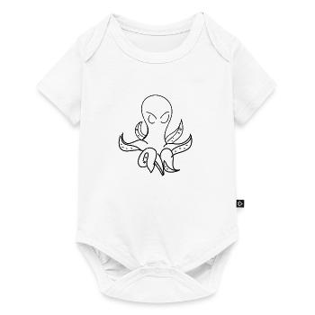 Octopus cartoon animal symbol sea animal - Baby Premium short-sleeve bodysuit - white - Front