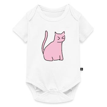 Symbole animal de chat animal rose - Body à manches courtes Premium Bébé - blanc - Devant