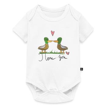Couple Ducks Duck Bird Animals I love you - Baby Premium short-sleeve bodysuit - white - Front