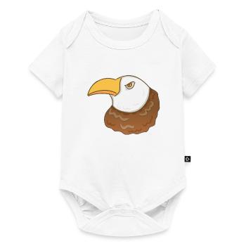 Symbole de tête d’animal d’oiseau aigle - Body à manches courtes Premium Bébé - blanc - Devant