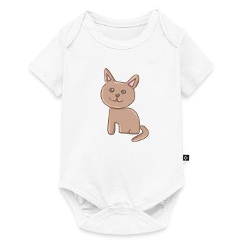 Chat Symbole Animal Mignon Cartoon Pet - Body à manches courtes Premium Bébé - blanc - Devant