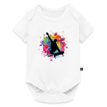 patineur - Body à manches courtes Premium Bébé - blanc - Devant