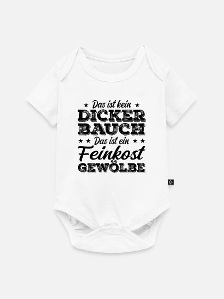 Feinkostgewölbe Charme - Baby Premium Kurzarmbody - Weiß