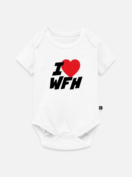 Ich liebe Homeoffice - Baby Premium Kurzarmbody - Weiß