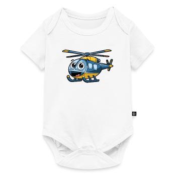 Hélicoptère amusant pour les enfants - Body à manches courtes Premium Bébé - blanc - Devant