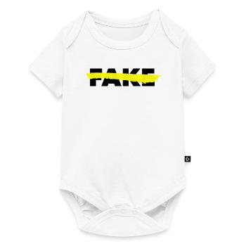 NO FAKE - Baby Premium Kurzarmbody - Weiß - Vorne