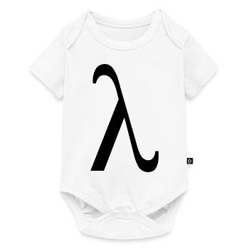 Lamda - Baby Premium Kurzarmbody - Weiß - Vorne