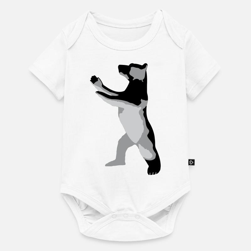 Berliner Bär - Baby Premium Kurzarmbody - Weiß