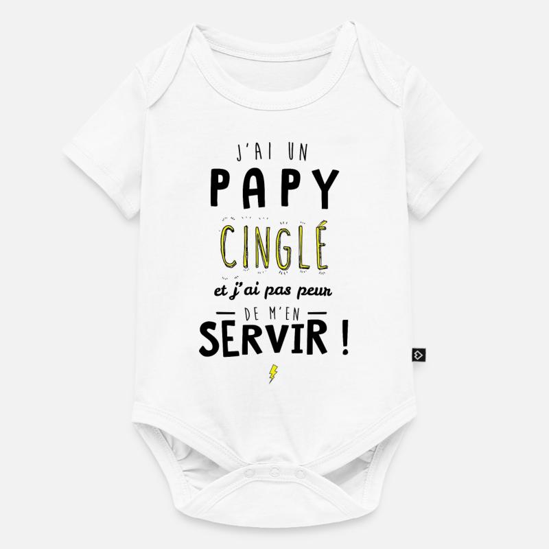J'ai un papy cinglé et je peux m'en servir - Body à manches courtes Premium Bébé - blanc