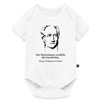 Goethe: Der Patriotismus verdirbt die Geschichte. - Baby Premium Kurzarmbody - Weiß - Vorne