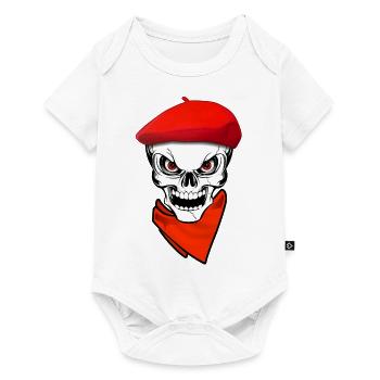Basque skull festayre 1 - Baby Premium short-sleeve bodysuit - white - Front