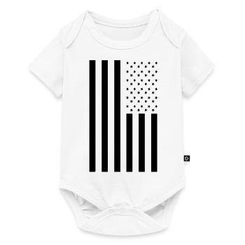 Blacked Out American Inspired Flag - Baby Premium short-sleeve bodysuit - white - Front