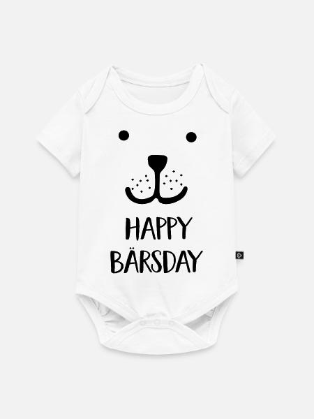 Happy Birthday - Baby Premium Kurzarmbody - Weiß