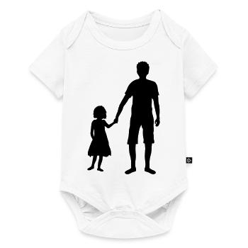 dad father and daughter father's day child dad family g - Baby Premium short-sleeve bodysuit - white - Front
