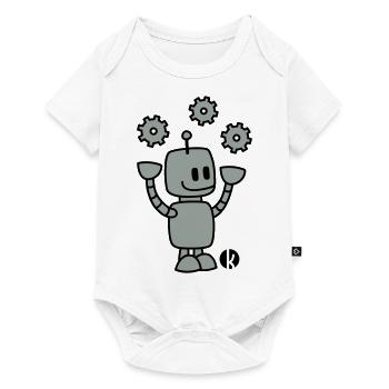 Happy Robot (2c) - Body à manches courtes Premium Bébé - blanc - Devant