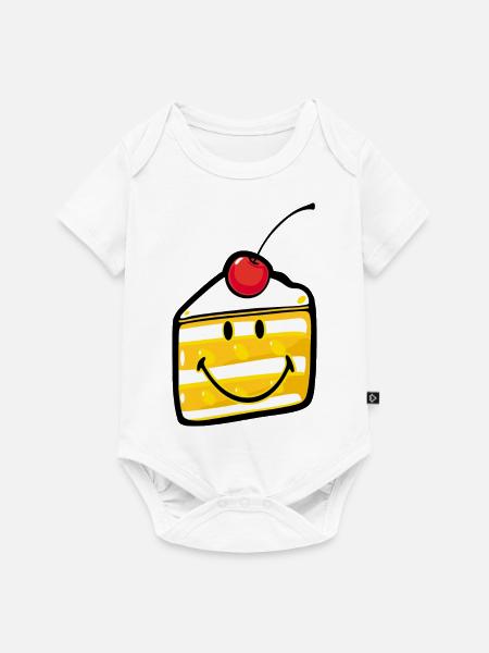 Smiley Cake - Baby Premium Kurzarmbody - Weiß